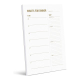 Two Tumbleweeds  What's for Dinner?  50 Sheets Meal Planner and Grocery List Tear Off in the Middle Notepad with Fridge Magnet