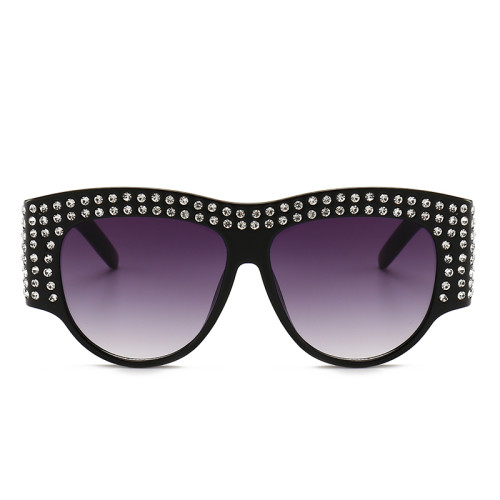 20047 Superhot Eyewear Luxury Women Brand Designer Sun glasses Shades Oversized Crystal Rhinestone Sunglasses
