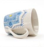 Blue pattern Custom Coffee Mug Custom Logo Mug Ceramic Coffee Mugs With Handle