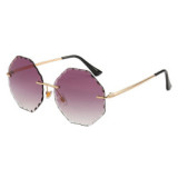 12535 Superhot Eyewear Fashion Women Rimless Sunglasses