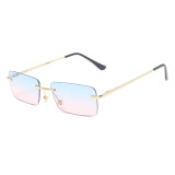 Superhot Eyewear 45700 Fashion 2020 Retro Vintage Spring Hinges Sun glasses Small Rimless Rectangular Sunglasses