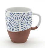 New arrived 10oz blue white water mugs set ceramic tea durable mug coffee