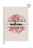 Hot sale spring linen garden flag custom logo double side printing yard flag banners