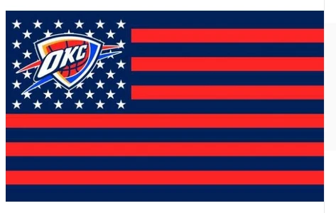 3*5ft wholesale NBA Oklahoma city thunder customizable flag and banner