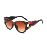 12145 Superhot Cateye Sun glasses PC Frame Special Design Temple 2018 Fashion Women Sunglasses