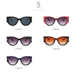 12145 Superhot Cateye Sun glasses PC Frame Special Design Temple 2018 Fashion Women Sunglasses