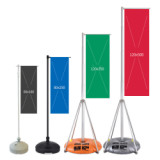 Durable Double Sided Beach Flag wholesale custom no moq Flying Flag with stand