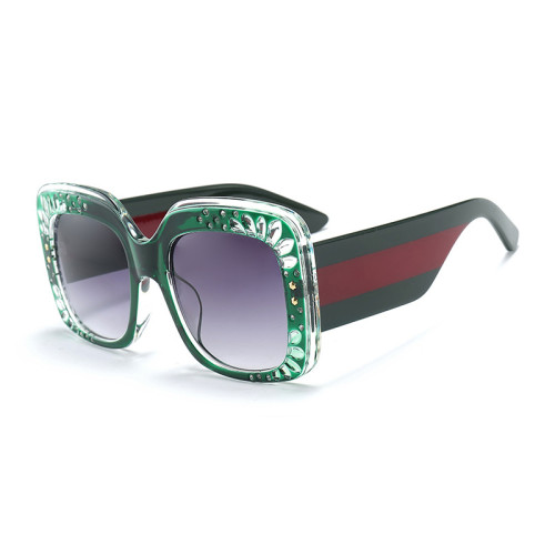 62516 Women Brand Designer Sun glasses Vintage Square Oversized Gradient Shades Fashion Luxury Sunglasses