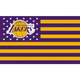 High quality Fast delivery custom 90*150cm laker flag 3*5ft wholesale NBA lakers flag