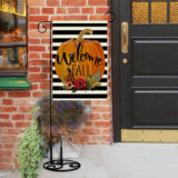 Support custom stitched flags holiday Halloween pumpkin garden flag banner