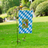 Custom Wholesale High Quality Professional Manufacture Cheap Burlap Red Truck Kansas City Garden Flag