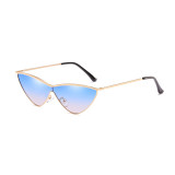 JR66293 Superhot Eyewear Women Metal Frame one-piece lens Cateye Sun glasses Sexy Ladies gradient Shades Cat Eye Sunglasses