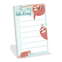 Funny Sloth Small to Do List Notepad Sticky Notes Kawaii Memo Pads Custom Sticky Notepad Stationery