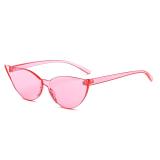 10052 Superthot Eyewear 2018 Fashion Transparent Cat Eye Sunglasses One piece Lens Cateye Candy Sun glasses