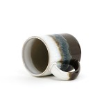 Ceramic 3D White Black Mug Ceramic Coffee Milk Mug with 3d reactive glaze