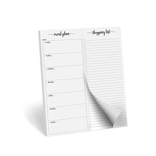 Meal Planning Notepad Custom Weekly Menu Planner Tear-Off Shopping List Fridge Magnet Meals Grocery Memo Pad
