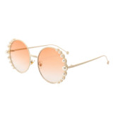 11835 Superhot Eyewear Fashion Round Sun glasses Metal Frame 2018 Fashion Women Peal Sunglasses
