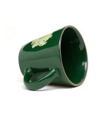Microwave Safe OEM conical shape antinque pottery stoneware restaurant coffee tea mug with zoo design