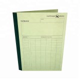Custom printed green tape side document manila folder with gusseted pocket folder