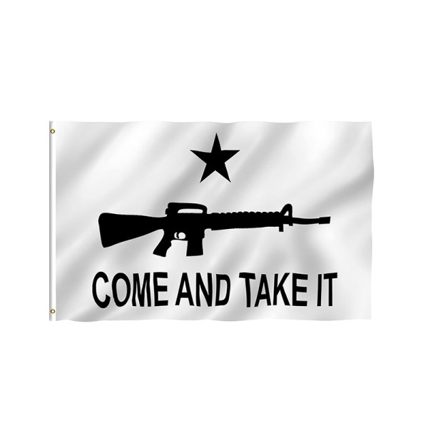 Low MOQ high quality 3*5ft polyester carbene flag custom Come and Take It flag