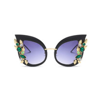 61319 Superhot Eyewear Fashion Women Sun glasses Gem Cat Eye Sunglasses