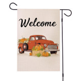 Waterproof thick linen Thanksgiving banner custom logo holiday garden printer flag