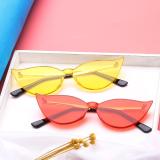10252 Superhot Eyewear 2018 Fashion Cateye Candy Sun glasses One piece Lens Shades Trending Women Cat Eye Sunglasses