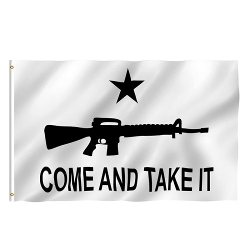 Low MOQ high quality 3*5ft polyester carbene flag custom Come and Take It flag