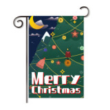 2 pcs order fast delivery 2020 tricot fabric Christmas garden decoration flag banner wholesale