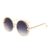 11835 Superhot Eyewear Fashion Round Sun glasses Metal Frame 2018 Fashion Women Peal Sunglasses