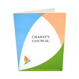 Custom offset printing two-pocket a4 size file folder with business card slot