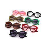 11932 Superhot Eyewear 2019 Fashion Women Brand Designer Sun glasses Big Frame Shades Oversized Rhinestones Cat Eye Sunglasses