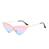 10529 Superhot Eyewear Fashion Women Sun glasses Pointed Tinted Metal Cat Eye Sunglasses