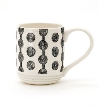 Creative ceramic mug painted geometric pattern for student office coffee making cup of tea