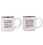Ceramic Dad Mug Coffee Mug White Color with creative words IF PAPA  Customized 12Oz for gift