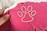 Pet Paw Print Soft Short Plush Pet Bed Cheap Comfortable Dog Bed
