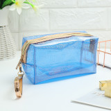 Promotional Make up Brush Pouch Bag Shiny Clear Jelly PVC Cosmetic Bag Ladies Women Girls Travel Makeup Bags