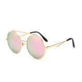 22633 Superhot Eyewear 2018 Round Gold Metal Alloy Frame Big Size Coating lens Unisex Sunglasses