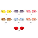 A0364 Superhot Eyewear 2019 Vintage Sun glasses Men Women Oval Rimless Sunglasses