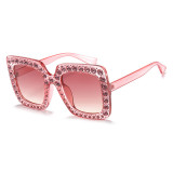 11832 Superhot Eyewear Fashion Women Oversized Sun glasses brand designer shades 2018 diamond-mounted Rhinestone Sunglasses