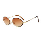 A0364 Superhot Eyewear 2019 Vintage Sun glasses Men Women Oval Rimless Sunglasses