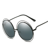 8048 Superhot Eyewear Oversized Round Double Rim Sun glasses Fashion Women Sunglasses