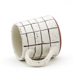 European and American style white coffee mug ceramic mesh