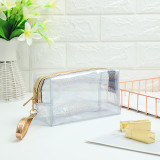 Promotional Make up Brush Pouch Bag Shiny Clear Jelly PVC Cosmetic Bag Ladies Women Girls Travel Makeup Bags