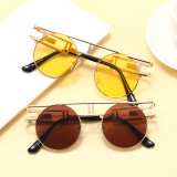 Superhot Eyewear 13961 Metal Frame Steam punk Sun glasses Small Round Steampunk Sunglasses