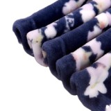 Wholesale elegant knitted flower print cozy flannel fleece blanket