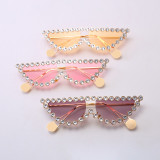 12035 Superhot Eyewear 2019 Fashion Women Sun glasses Rhinestone Cat Eye Sunglasses