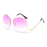 Superhot Eyewear 11635 Fashion 2020 Women Sun glasses Oversized Rimless Sunglasses