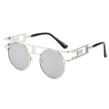 Superhot Eyewear 13961 Metal Frame Steam punk Sun glasses Small Round Steampunk Sunglasses