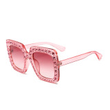 11832 Superhot Eyewear Fashion Women Oversized Sun glasses brand designer shades 2018 diamond-mounted Rhinestone Sunglasses